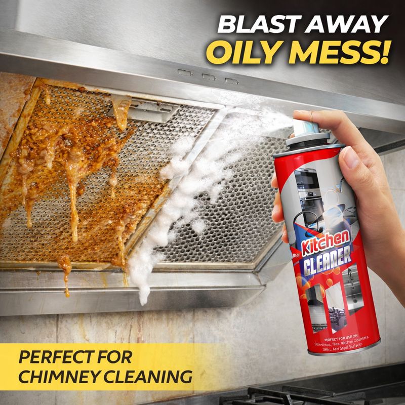 LIHA Kitchen Cleaner Spray 400ml – Powerful Grease & Chimney Cleaner ...